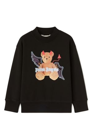 black cotton sweatshirt PALM ANGELS KIDS | PBBA012F24FLE0041060